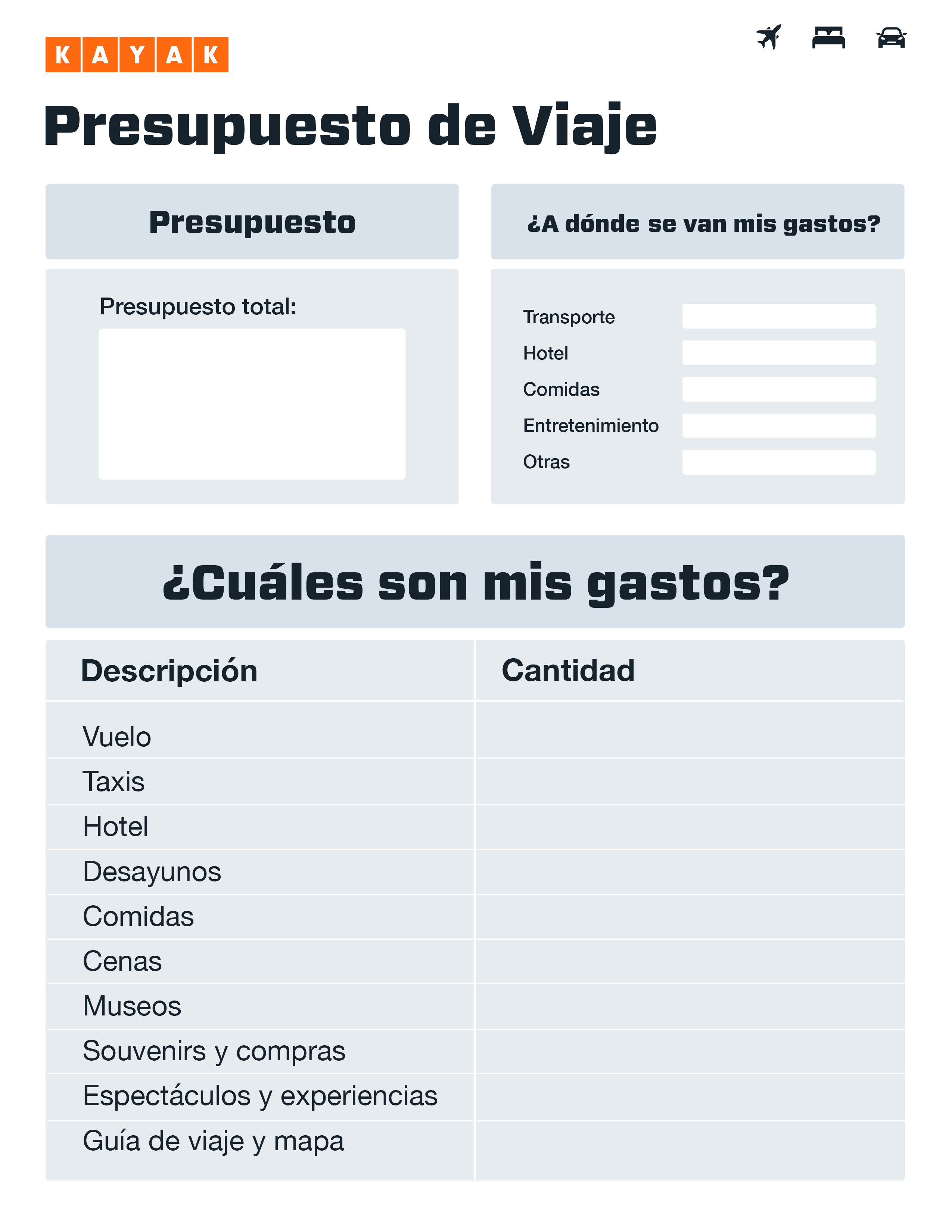 5 pasos para calcular tu presupuesto de viaje KAYAK Chile Blog