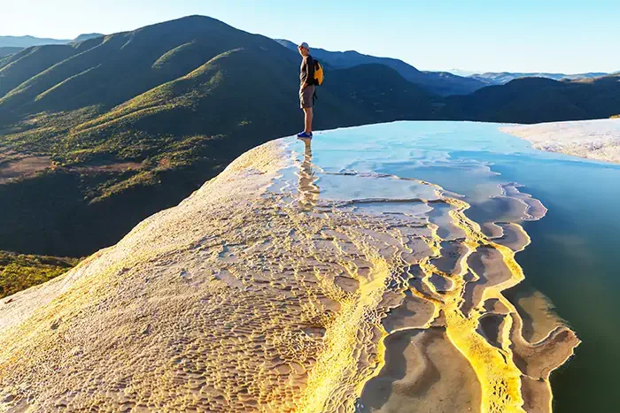 Hierve el Agua, cascadas en México, Oaxaca.