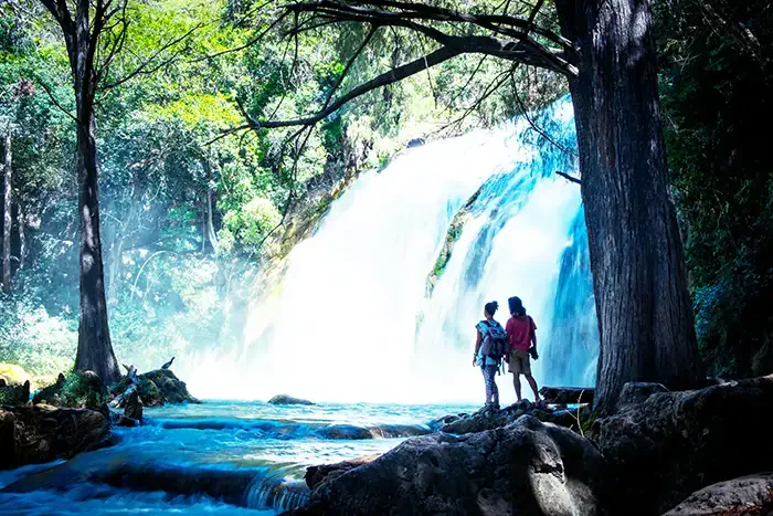 El Chiflón, cascadas en México, Chiapas.